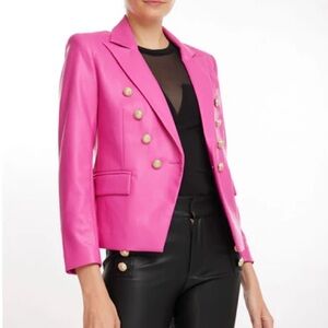 Generation Love Vibrant Pink Blazer vegan leather